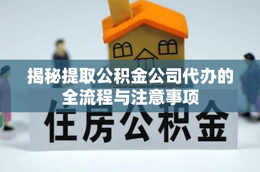 东宝揭秘提取公积金公司代办的全流程与注意事项