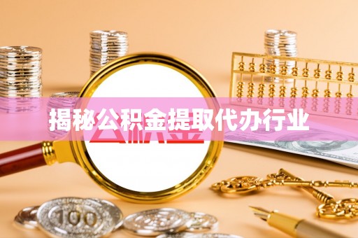 东宝揭秘公积金提取代办行业