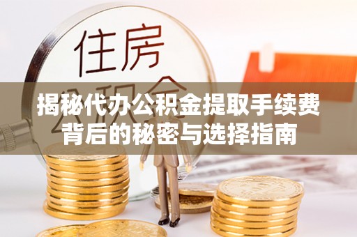 东宝揭秘代办公积金提取手续费背后的秘密与选择指南